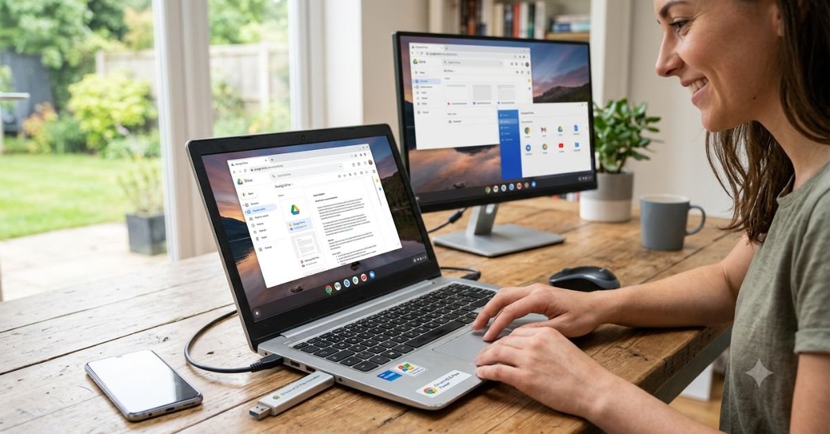 ChromeOS Flex welcome screen on an old upgraded Windows laptop