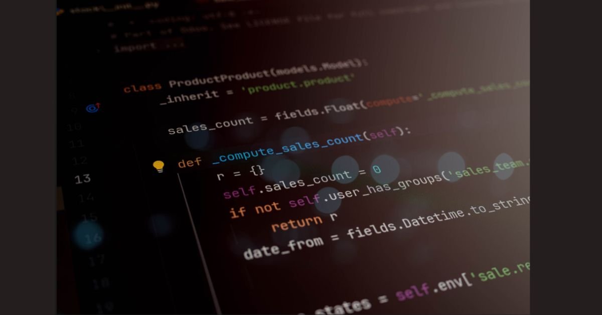 Python code editor showing software application logic