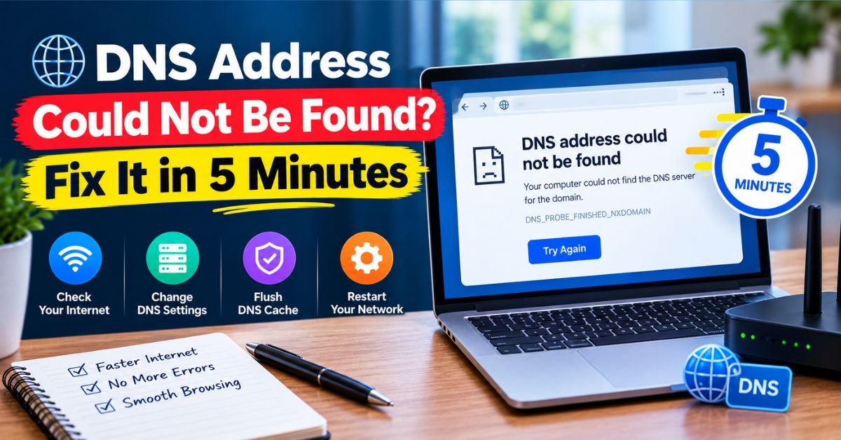 dns address could not be found​