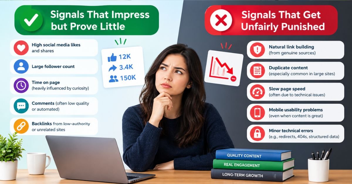 Signals That Impress but Prove Little, and Signals That Get Unfairly Punished